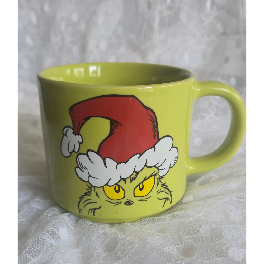 Hallmark 2023 Grinch Holiday Ceramic Mug Green Dr Seuss Christmas Coffee Cup